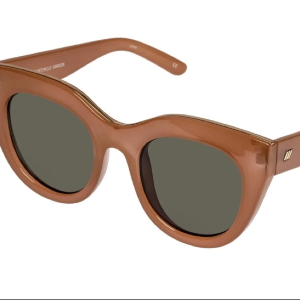 Le Specs Air Heart Sunglasses in Caramel